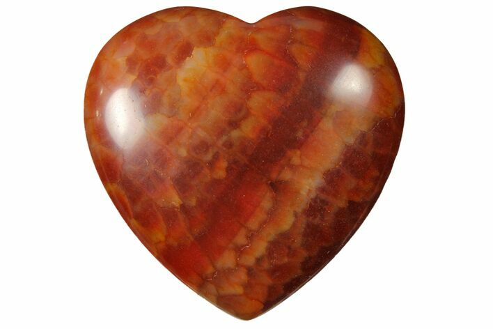 1.6" Polished Snakeskin Agate Heart - Photo 1